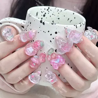 ネイル 長いだし/スカルプ/ パラシェルN.oneのネイルデザイン