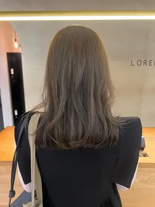 セミロング 似合わせレイヤー ＆縮毛矯正のヘアスタイル