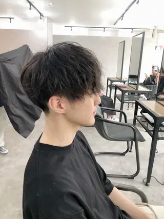 ショート カラー パーマ ヘアアレンジ メンズ キッズ ネイル マツエク・マツパ エビスザキレン/メン ズ/心斎橋🌳のヘアスタイル