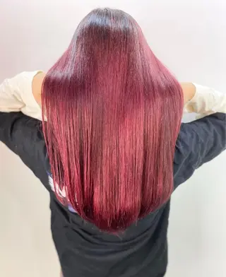 ロング カラー レイヤーカット 赤み消し　店長/大和のヘアスタイル