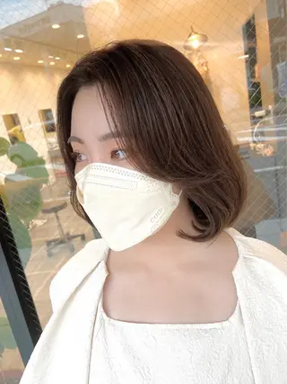 ミディアム 柏韓国ヘア 白石芽衣のヘアスタイル