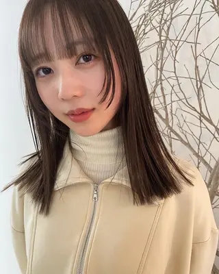 セミロング カラー . nanamiのヘアスタイル