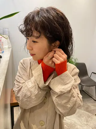 ミディアム パーマ やました もえかのヘアスタイル