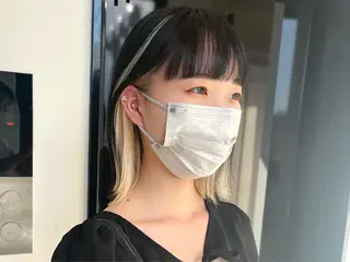 ミディアム カラー ヘアカラー&縮毛矯正 STAR☆RIVERのヘアスタイル