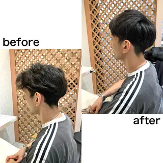 ショート パーマ メンズ 川間 将彦のヘアスタイル