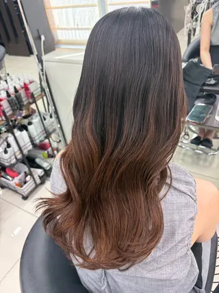 ロング カラー 美髪ツヤ暗髪カラー 💎issei💙のヘアスタイル