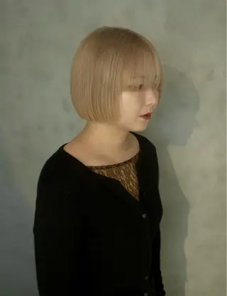 ショート カラー 茉樹@pullnoc /新宿/ボブ/モードのヘアスタイル