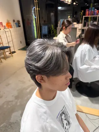 ミディアム カラー メンズ メンズカットパーマ ✂️ JOYAのヘアスタイル