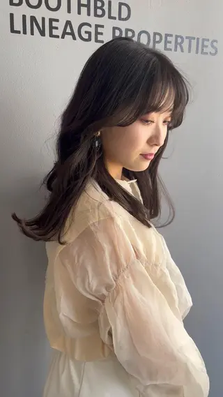セミロング mickey Yuinaのヘアスタイル