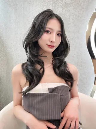 ロング カラー 縮毛矯正ブリーチなし 🍒❤ゆうきのヘアスタイル