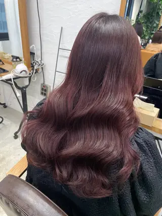 ロング カラー 韓国ヘア/暖色カラー 新美多英のヘアスタイル