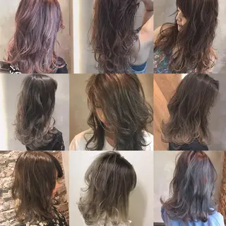 ミディアム カラー パーマ ヘアアレンジ 髪質改善 Daisukiのヘアスタイル