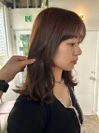 ミディアム カラー maho/垢抜け カラーパーマのヘアスタイル