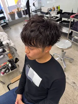 ショート パーマ メンズ メンズ専門サロン wokeのヘアスタイル