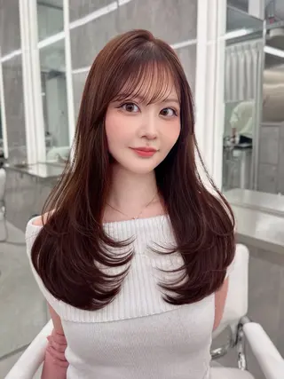 ロング 🍑韓国風レイヤー 🍑莉子のヘアスタイル