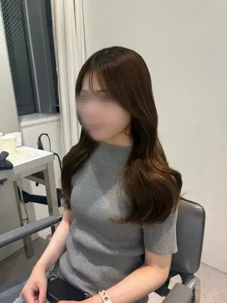 ロング 透明感ツヤカラー🐤 カットモデル🐤ソナのヘアスタイル