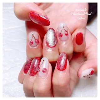 ミディアム ネイル 🐾enen style 🐾のネイルデザイン