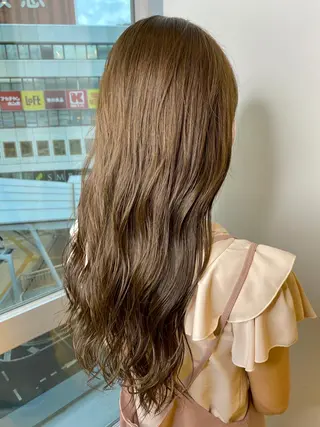 ロング カラー 韓国風・ブリーチなし ・あり後藤 一斗店長のヘアスタイル