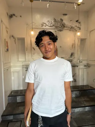パーマ メンズ ショート・ボブ れいかのヘアスタイル