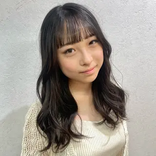ロング 銀座：似合わせカラー オリーブ🫒アレンジのヘアスタイル