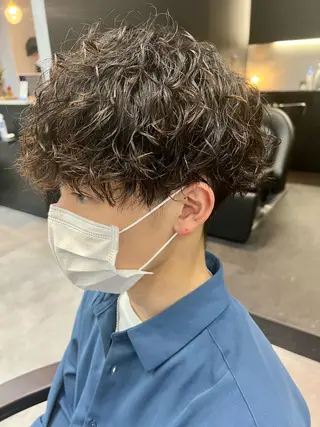 ショート パーマ メンズ 🦩パーマン🦩佐藤 航太のヘアスタイル