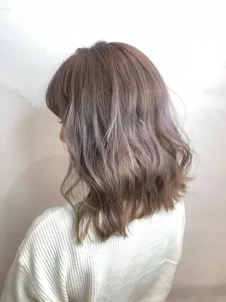 ミディアム カラー パーマ ヘアアレンジ メンズ まつげと眉 Meliaのマツエク・マツパデザイン
