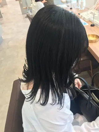セミロング ヘアアレンジ 木野田 萌のヘアスタイル