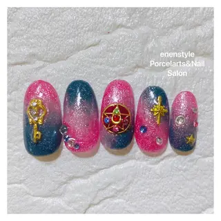 ミディアム ネイル 🐾enen style 🐾のネイルデザイン