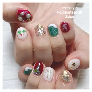 ミディアム ネイル 🐾enen style 🐾のネイルデザイン