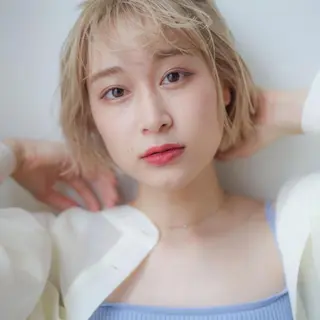 ショート カラー パーマ ヘアアレンジ 髪質改善/韓国風 レイヤー/田村祐樹のヘアスタイル