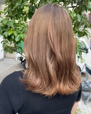 ロング カラー パーマ ヘアアレンジ メンズ アイブロウ MOE /Zina横浜2ndのヘアスタイル