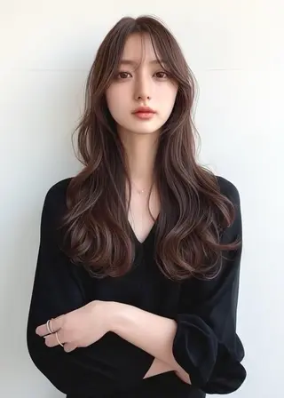 ミディアム 韓国風/髪質改善/ ナガヤアキラのヘアスタイル