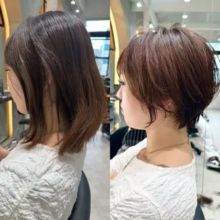 ショート 縮毛矯正/レイヤー taiga🧡のヘアスタイル