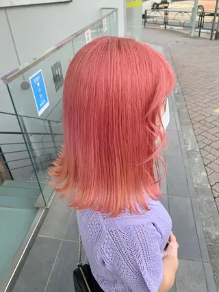 ミディアム カラー ヘアアレンジ 🎀透明感カラー 韓国ヘア🎀mahoのヘアスタイル