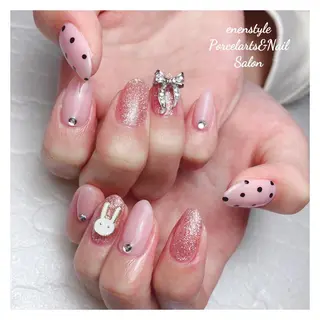 ミディアム ネイル 🐾enen style 🐾のネイルデザイン