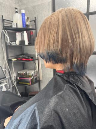ショート カラー 艶髪✨ブリーチ職人 yasuのヘアスタイル