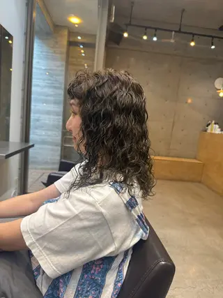 ミディアム 🌿朝5分でお洒落 パーマスタイル🌿のヘアスタイル