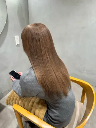 ロング 💛ブリーチカラー /ブリーチ縮毛💛のヘアスタイル