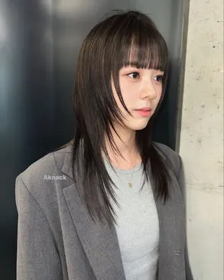カラー サキ🇰🇷 /立川 韓国/透明感/艶髪のヘアスタイル