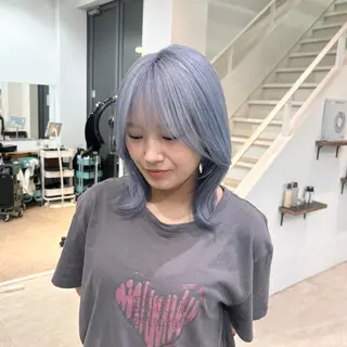カラー 🤍ハイトーン/デザ インカラーまりん🤍のヘアスタイル