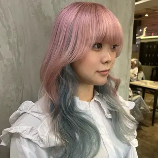 セミロング カラー ☪ ハイトーン信者 ☪️yumeka🪩のヘアスタイル