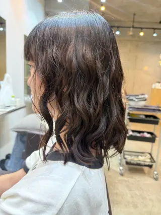 ミディアム 【表参道】似合わせ パーマ/神野 楓のヘアスタイル