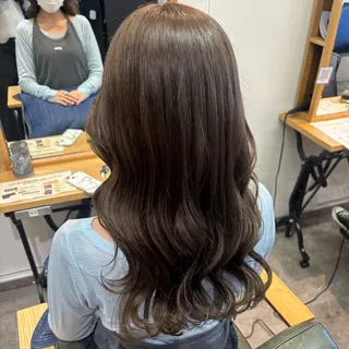 カラー 銀座：似合わせカラー オリーブ🫒アレンジのヘアスタイル