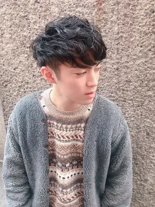 ショート カラー パーマ ヘアアレンジ メンズ ちこ .のヘアスタイル