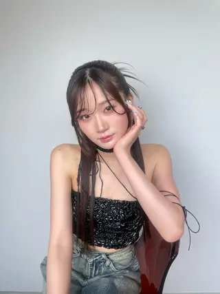 ロング ヘアアレンジ トレンドカラー🥣/ ヘアアレンジ✩.*˚のヘアスタイル