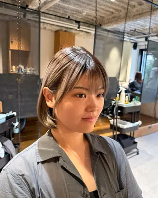 ショート 艶髪/矯正/髪質改善 ヘアアレンジ/西梅田のヘアスタイル