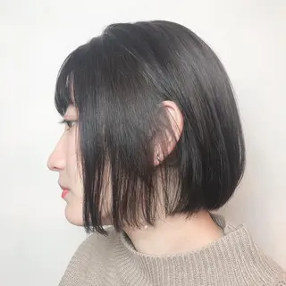 ショート 美髪矯正 韓国レイヤーのヘアスタイル