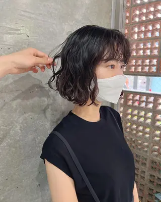 パーマ ボブパーマコテ巻き風 パーマNo1深江秀平のヘアスタイル