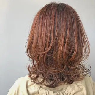ミディアム カラー YU-KA ✂︎Rico.のヘアスタイル