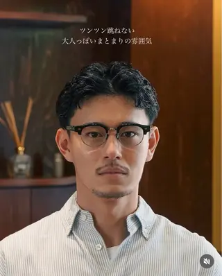 パーマ メンズ メンズショート タチカワユウキのヘアスタイル